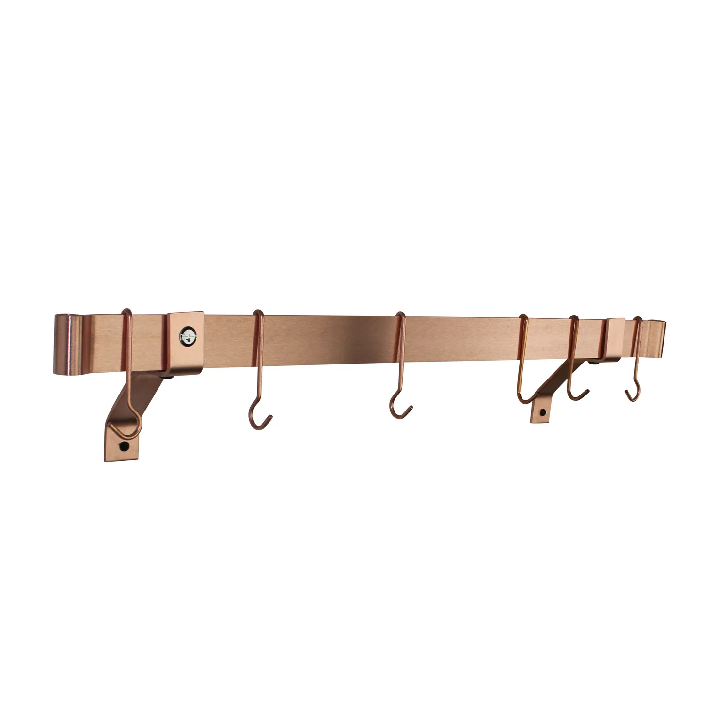 Enclume Brushed Copper Rolled End Wall Racks
