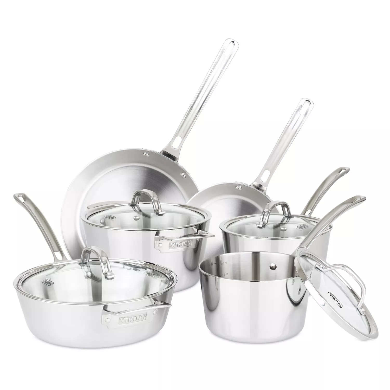 Viking Contemporary 10-Piece Stainless Steel Cookware Set