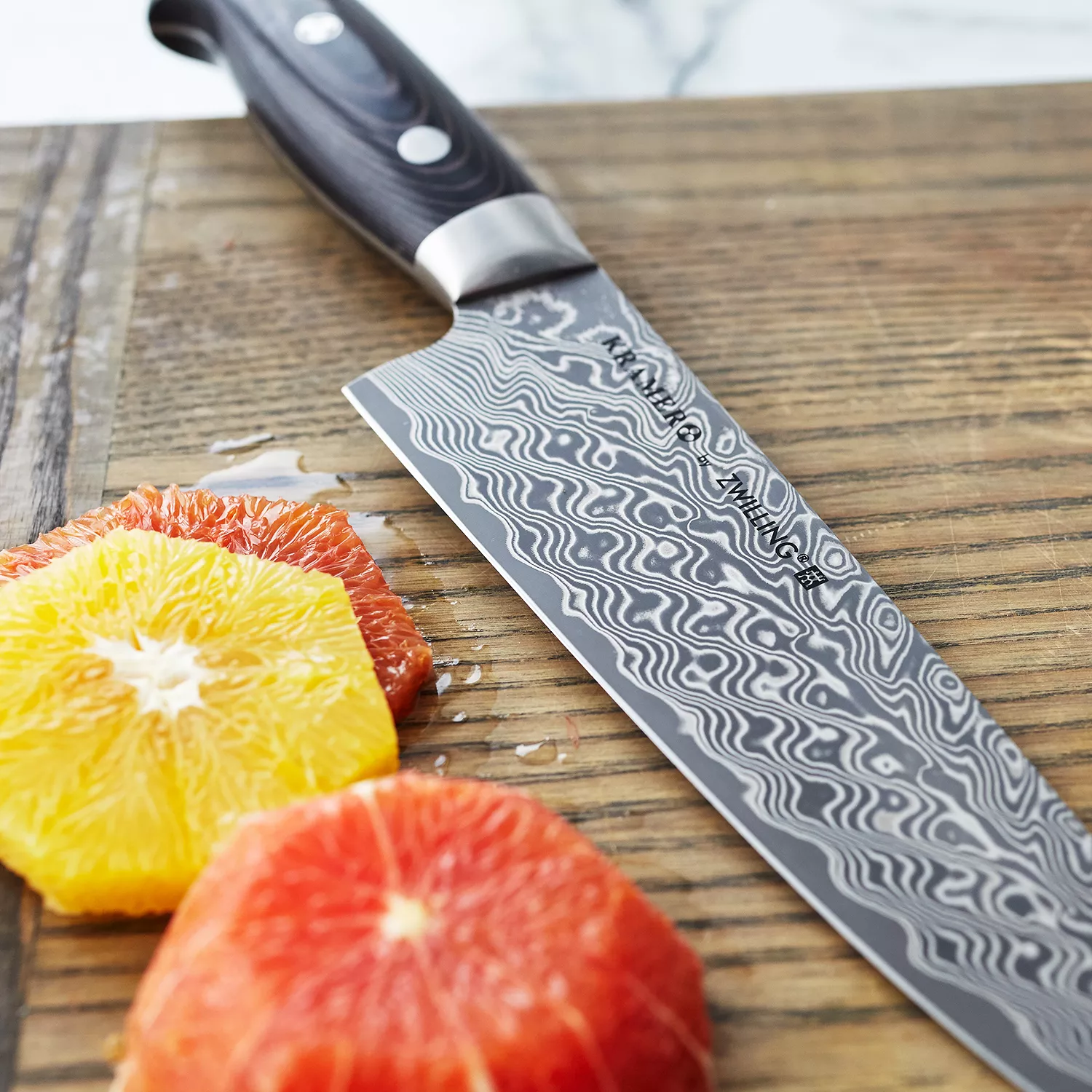 Bob Kramer Stainless Damascus Narrow Chef&#8217;s Knife by Zwilling J.A. Henckels, 8&#34;