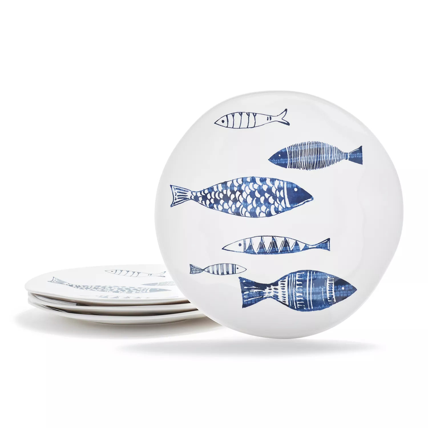 Sur La Table Fish Melamine Appetizer Plates, Set of 4