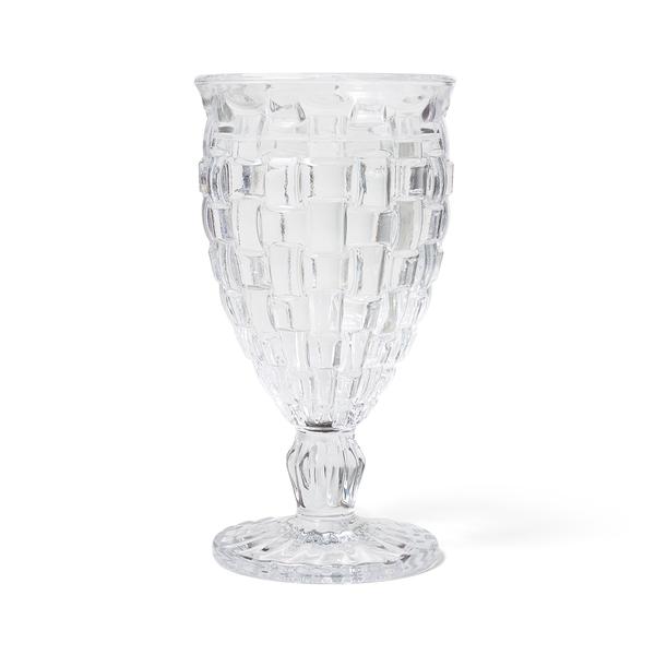Sur La Table Basketweave Glass Goblet