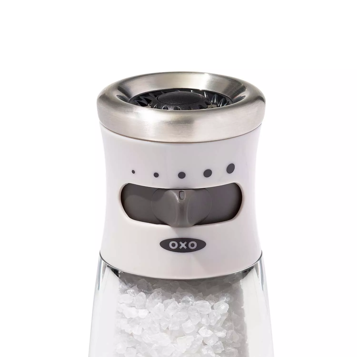 OXO Good Grips Salt and Pepper Grinder Set, Stainless Steel & Good Grips  Soap Dispensing Palm Brush Storage Set