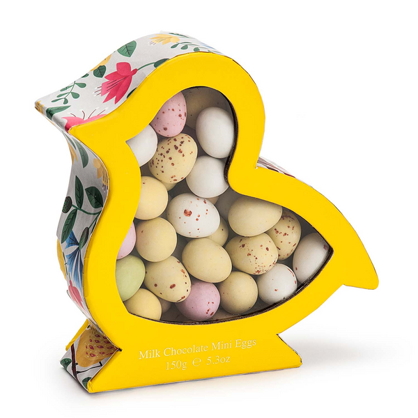 Charbonnel et Walker Chick-Shaped Yellow Box with Milk Chocolate Mini Eggs