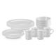 White Stoneware Dinner Plates Sets