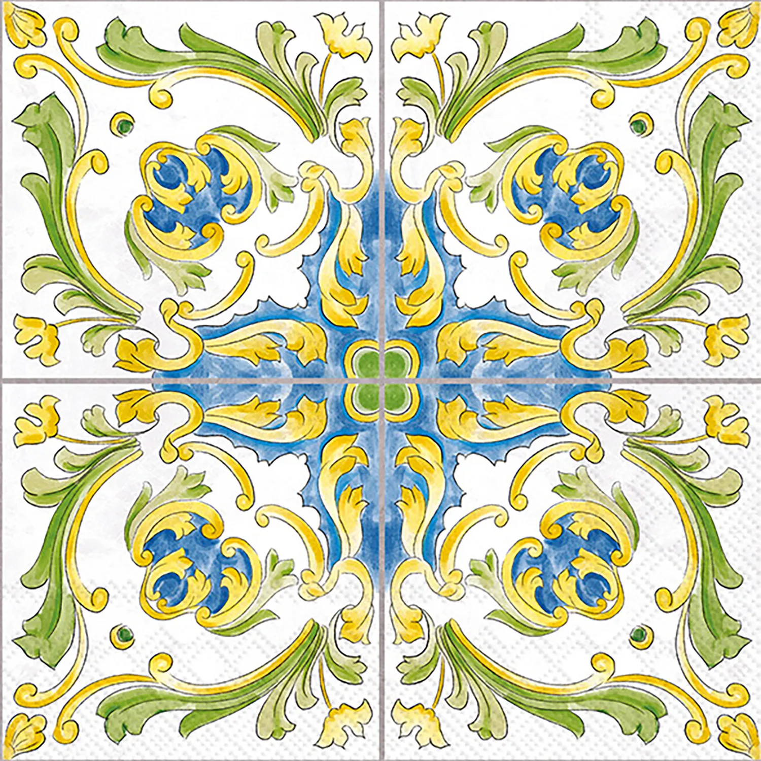 Boston International Lenger Tile Cocktail Napkins, Set of 20
