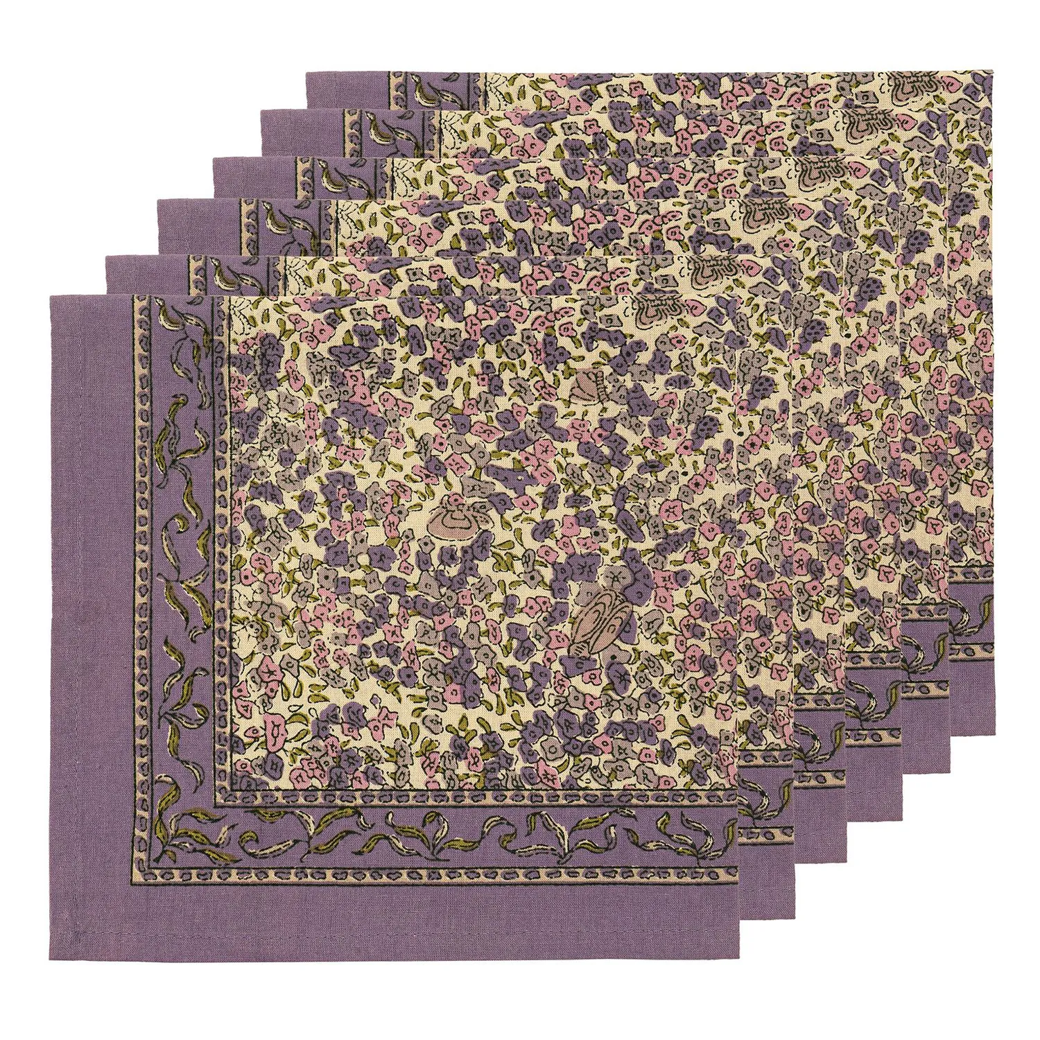Couleur Nature Lavender Napkins, Set of 6