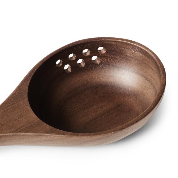Sur La Table Walnut Straining Spoon - thumbnail 2