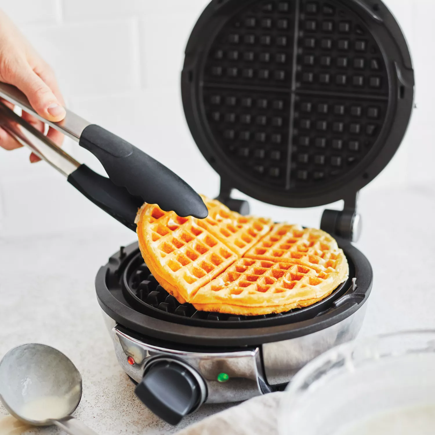 Belgian Waffle Maker | Cone Maker and Waffle Iron | Round-Shape Thin  Waffles | Stainless Steel