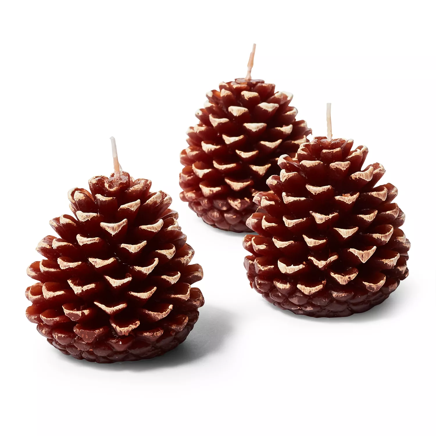 PINECONE SHAPED TAPER CANDLES SET - HONEY – Bonjour Fête