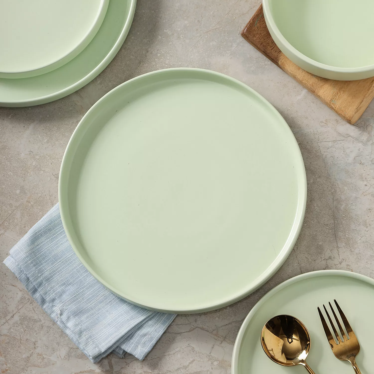 Stone Lain Stella Porcelain Round Dinner Plates, Set of 6