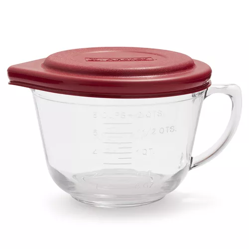 Anchor Hocking Glass Batter Bowl with TrueFit Lid, 2 qt.