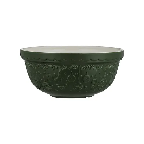 Mason Cash Deck The Halls Green Mixing Bowl, 2.15 qt.