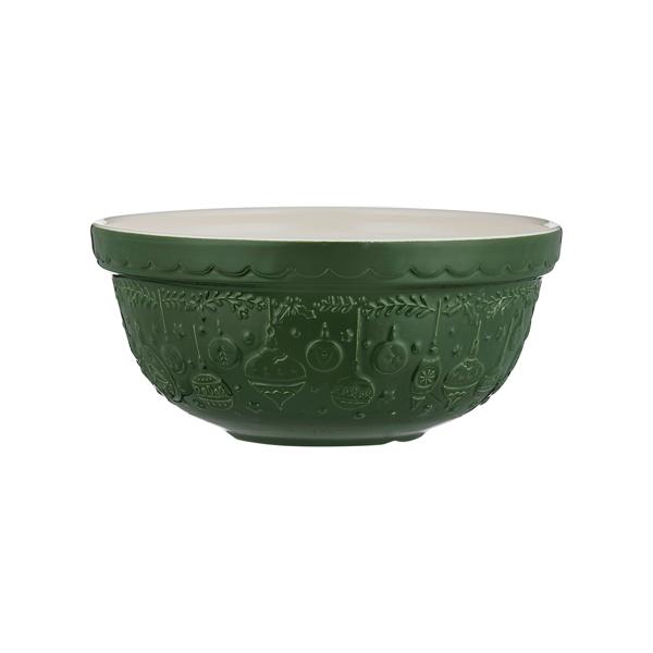 Mason Cash Deck The Halls Green Mixing Bowl, 2.15 qt.