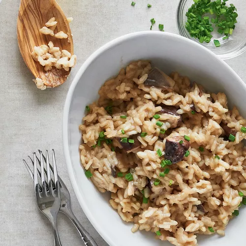 Wild Mushroom Risotto with Truffle Oil