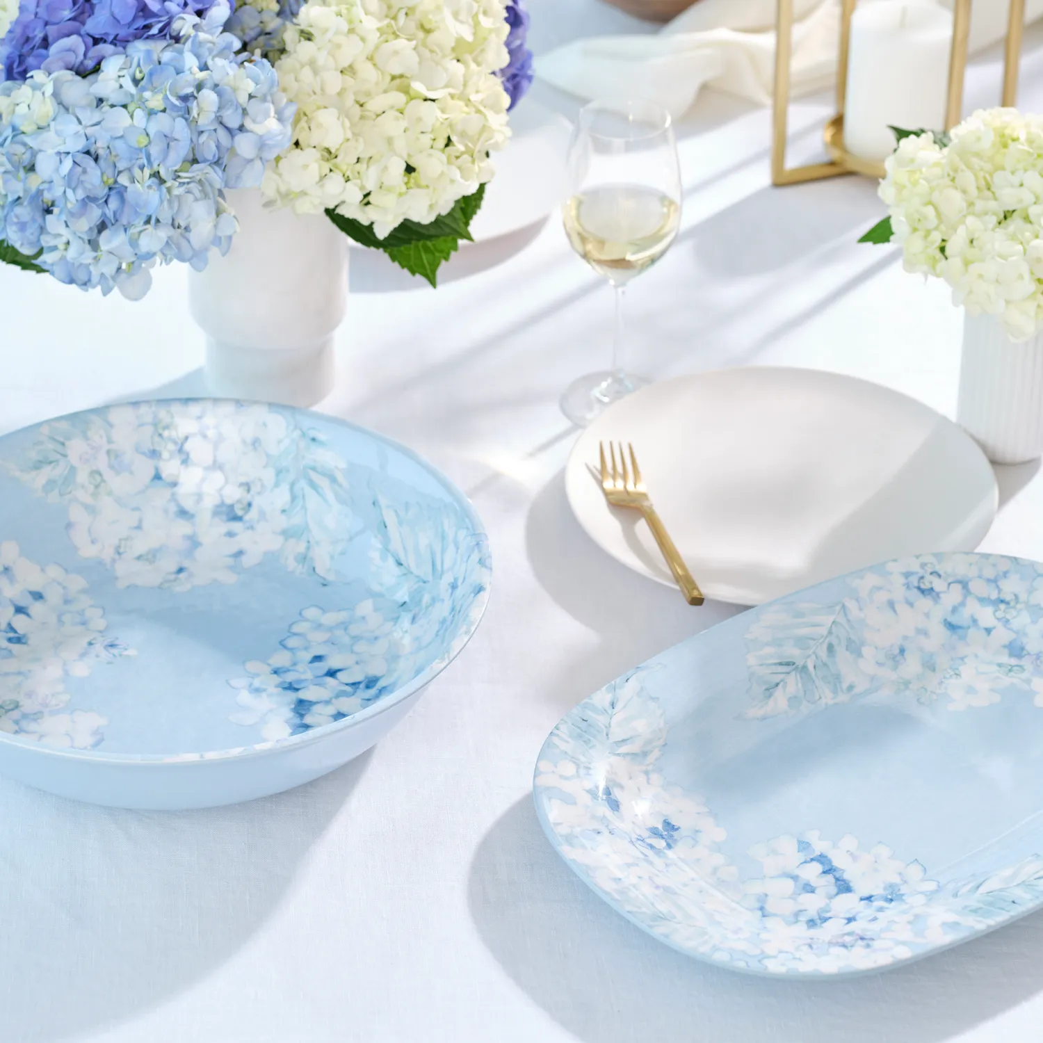 Sur La Table Hydrangea Melamine Rectangular Platter
