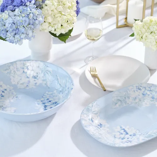 Sur La Table Hydrangea Melamine Rectangular Platter