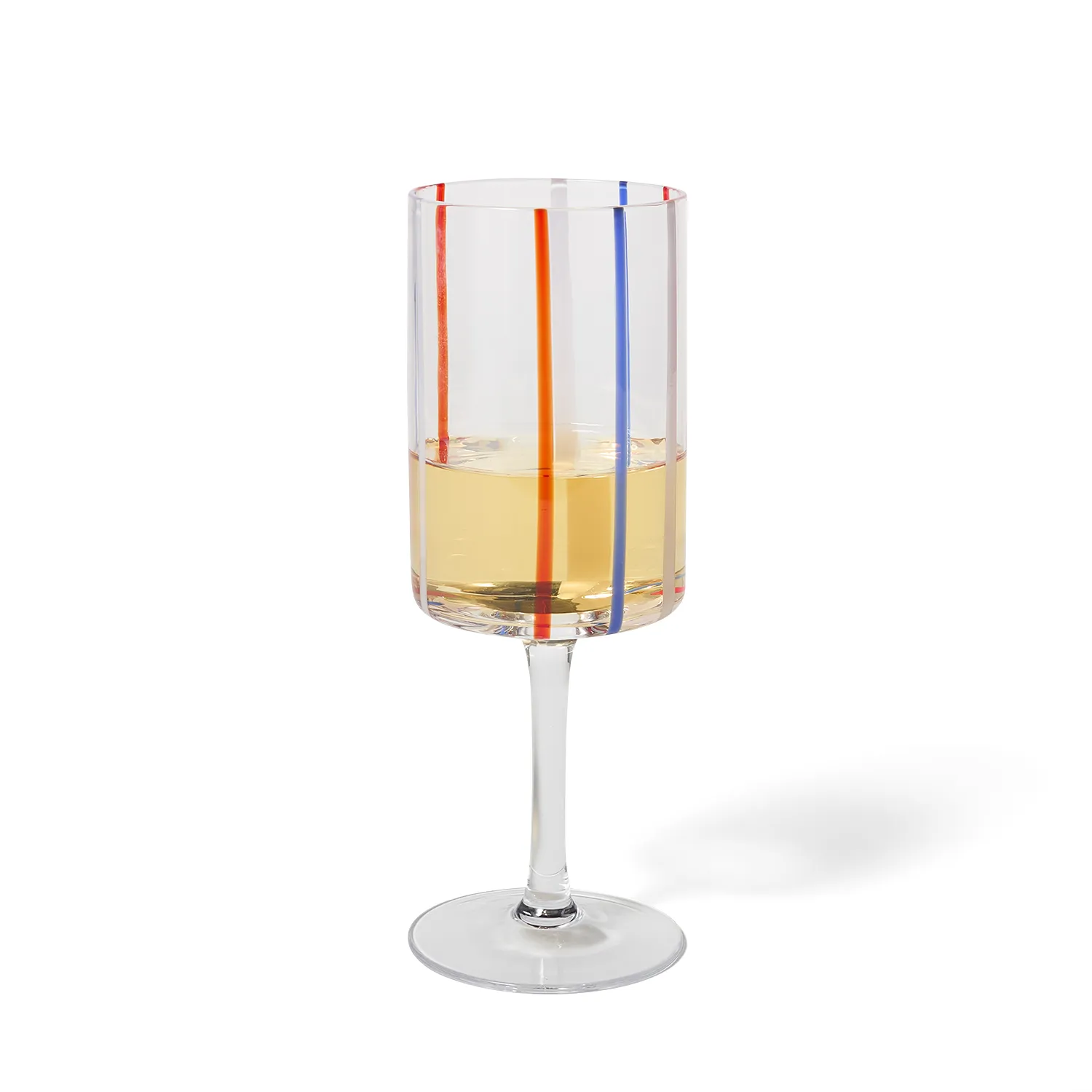 Sur La Table Red, White & Blue Stripe Wine Glass