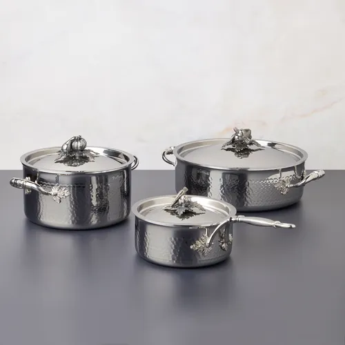 Ruffoni Opus Prima Hammered Stainless Steel 6-Piece Cookware Set
