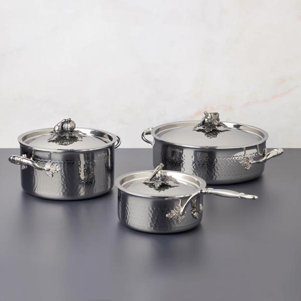 Ruffoni Opus Prima Hammered Stainless Steel 6-Piece Cookware Set