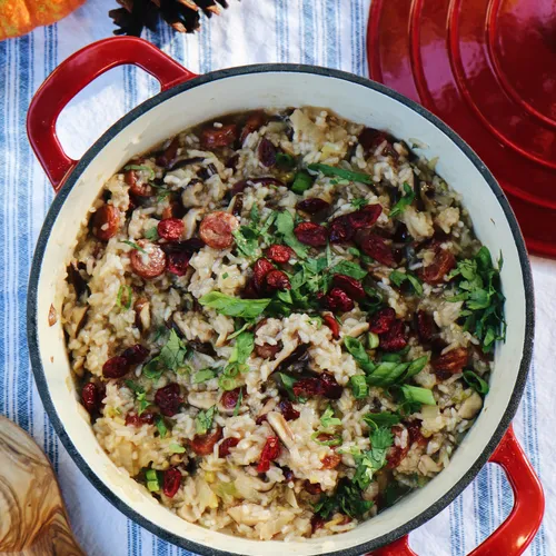 Chinese Sausage Sticky Rice Stuffing