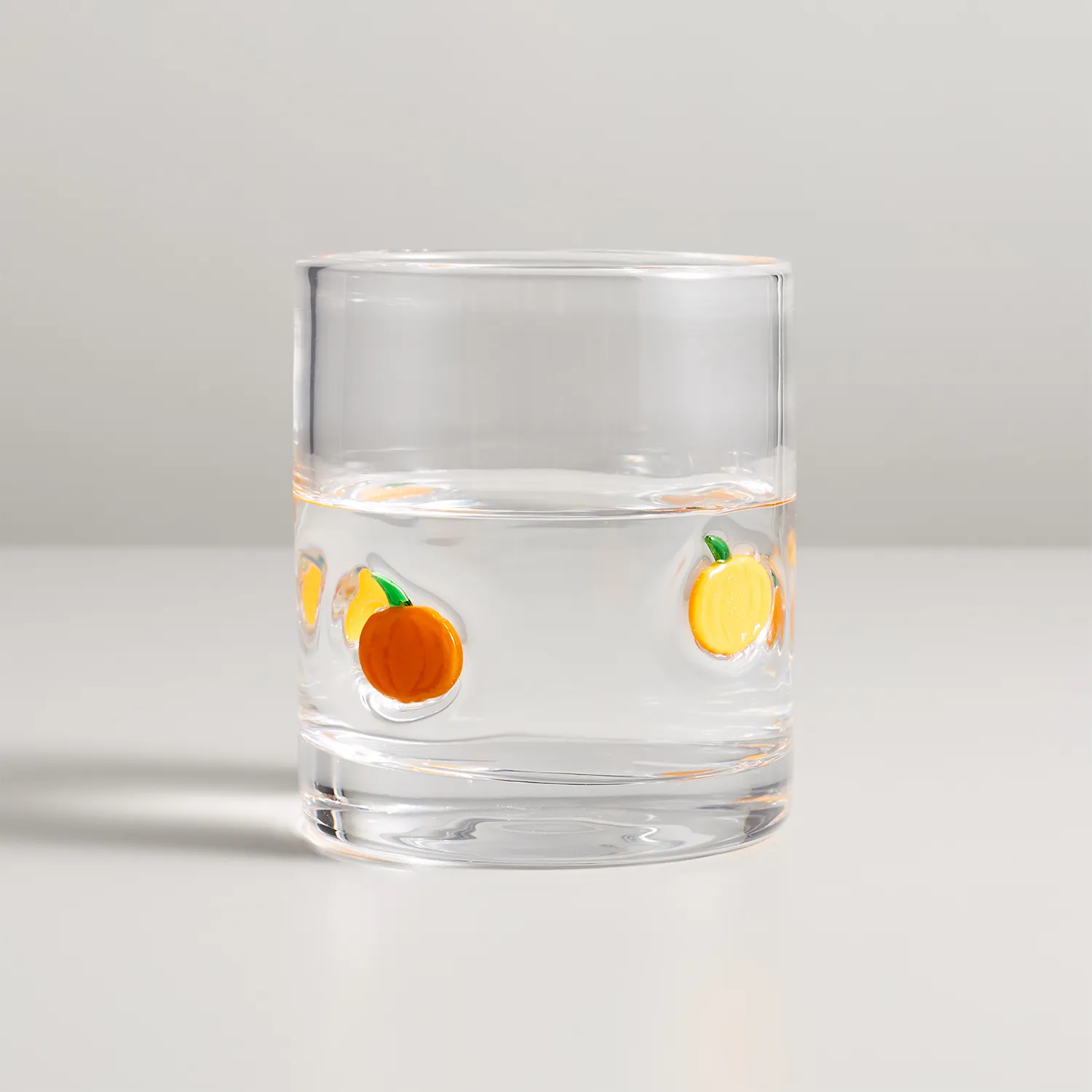 Sur La Table Pumpkin Icon Double Old Fashioned Glass