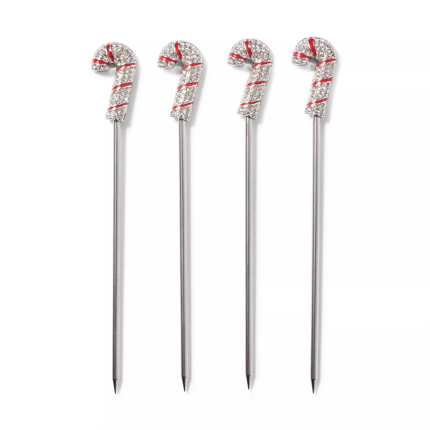 Sur La Table Candy Cane Cocktail Picks, Set of 4