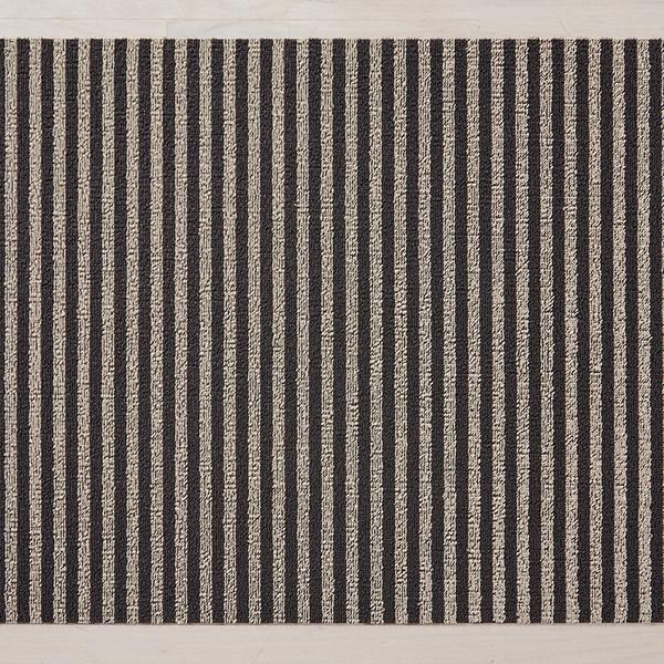 Chilewich Breton Stripe Shag Rug, Gravel