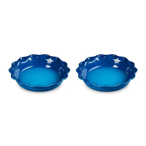 Le Creuset Heritage 2-Piece Fluted Pie Dish Set, 9"