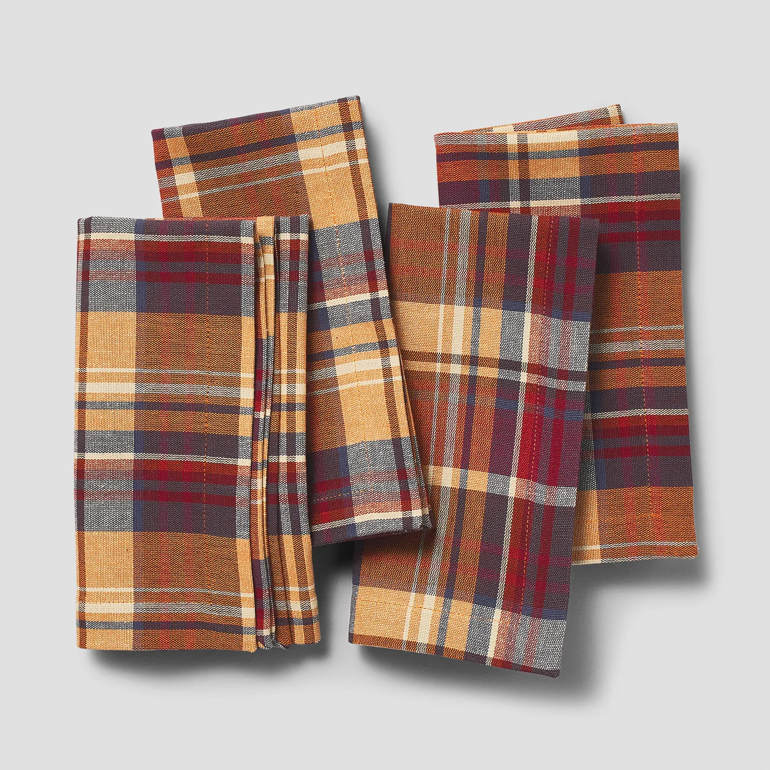 Sur La Table Thanksgiving Plaid Napkins, Set of 4