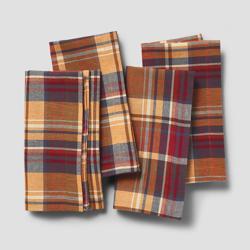 Sur La Table Thanksgiving Plaid Napkins, Set of 4