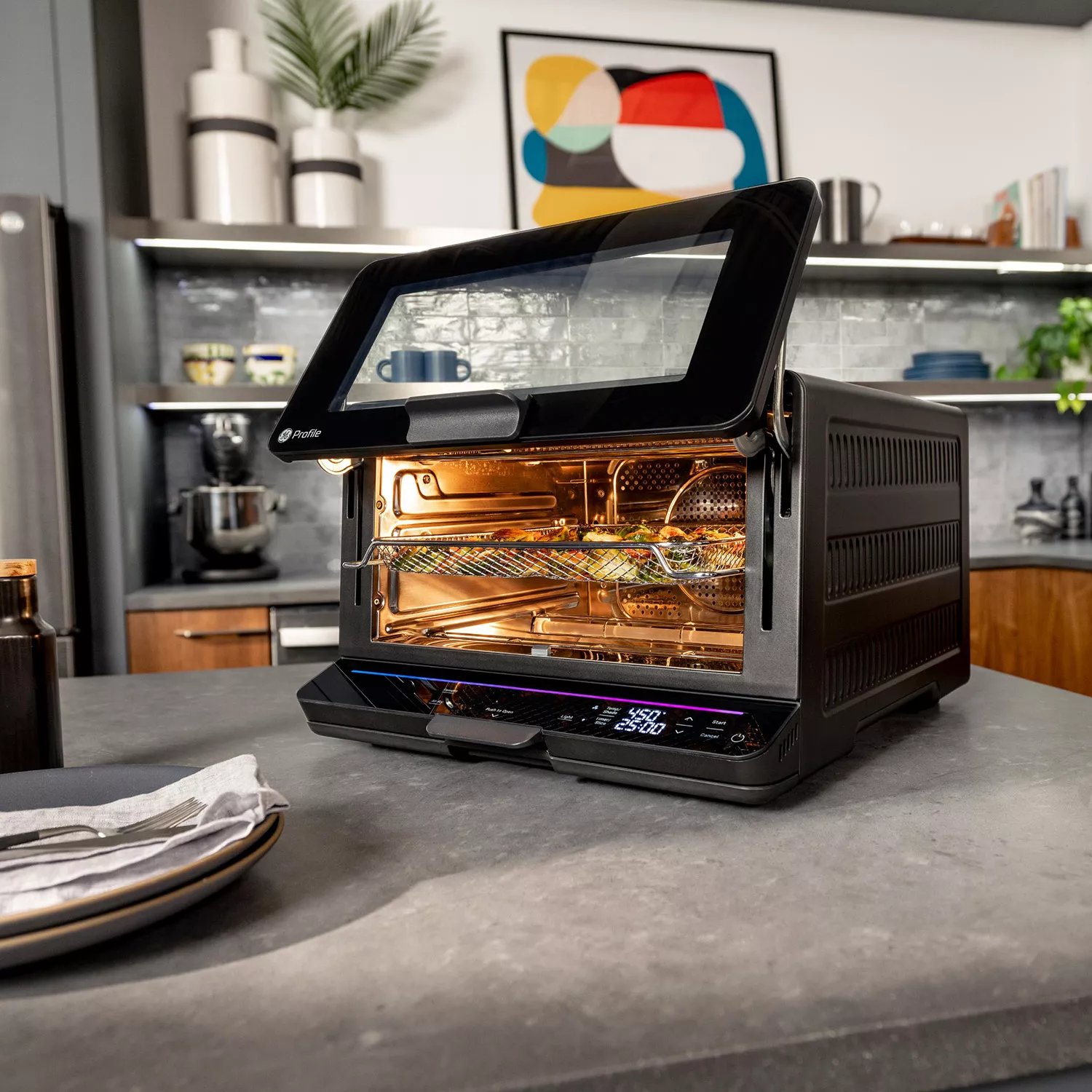 GE Profile Smart Oven with No Preheat - Black
