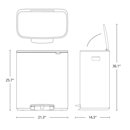 Brabantia Bo Step Can, 60 L