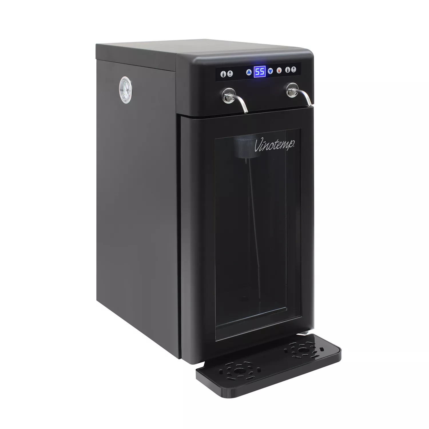 Vinotemp 2-Bottle Wine Dispenser with Drip Tray & Push Button Controls