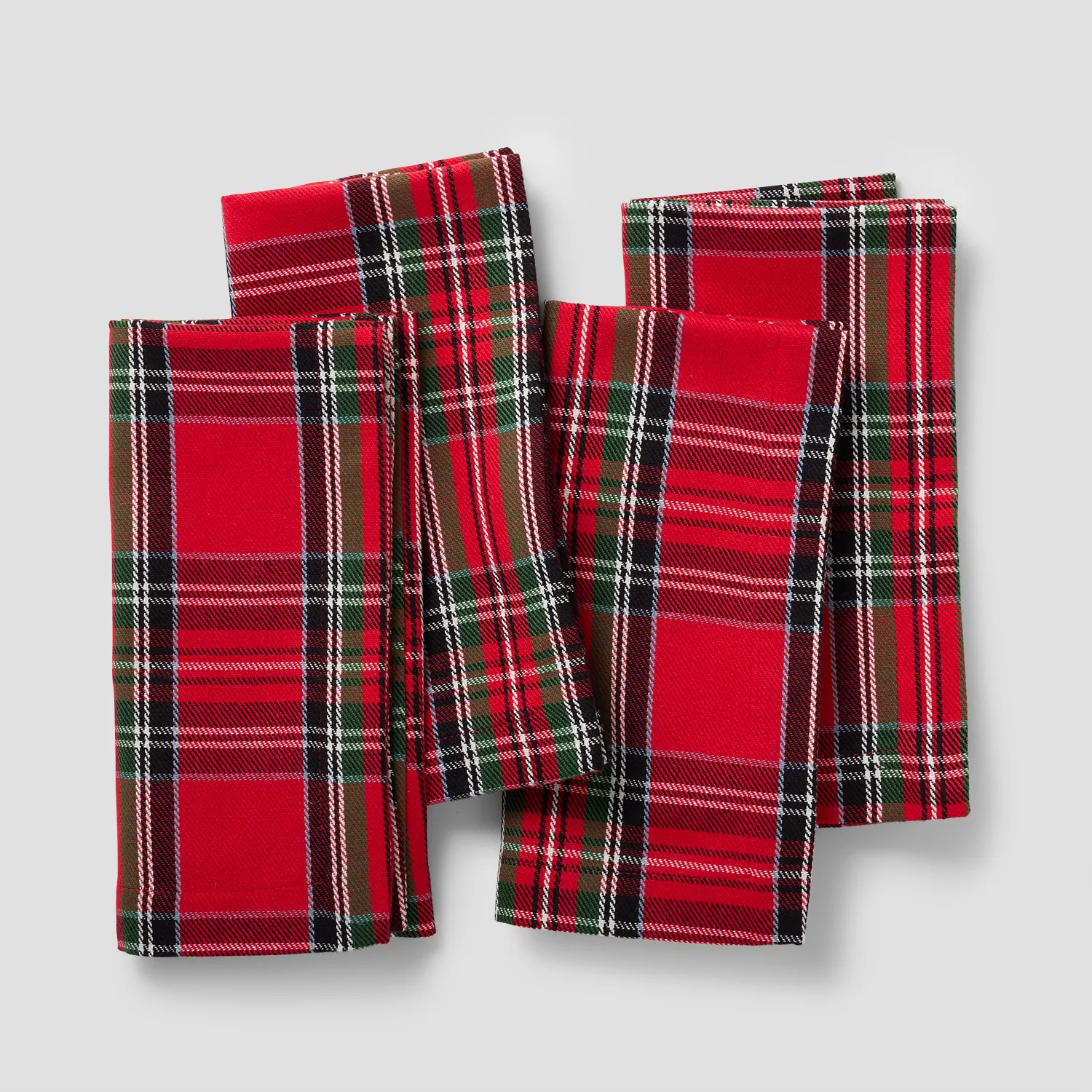Sur la table Plaid Napkins, Set of 4