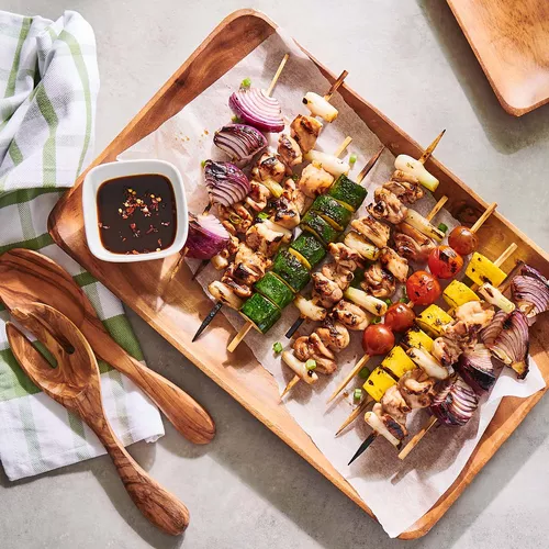 Grilled Chicken Yakitori With Yuzu And Orange Glaze