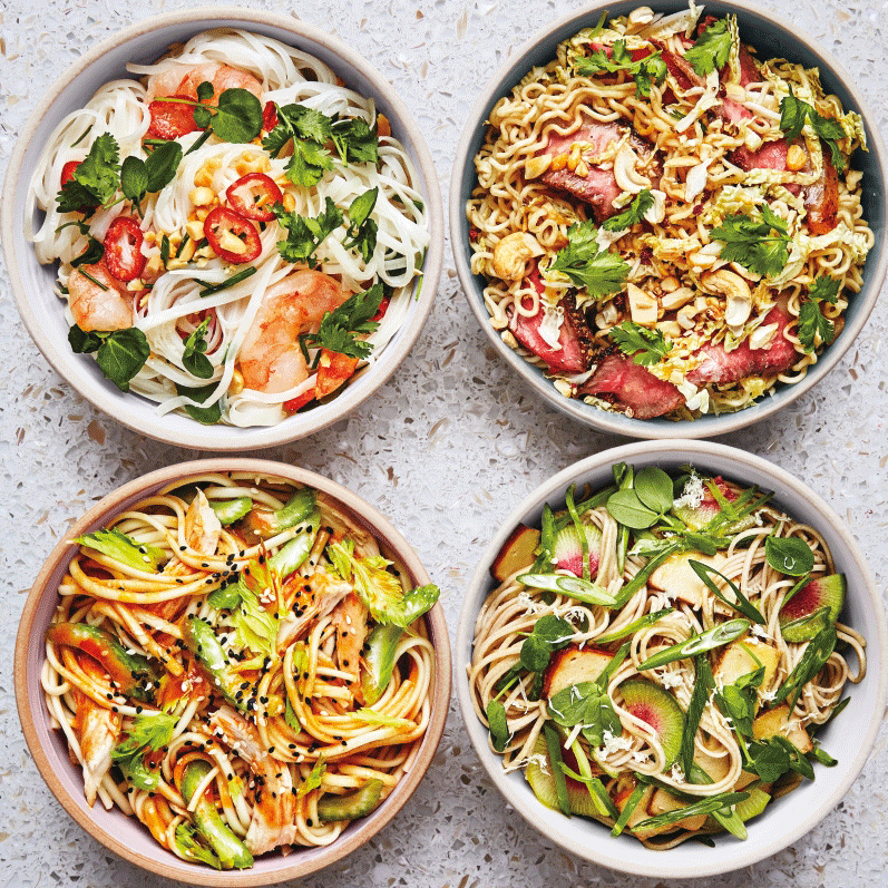 Udon with Chicken and Garlicky Peanut Dressing from Bon Appétit