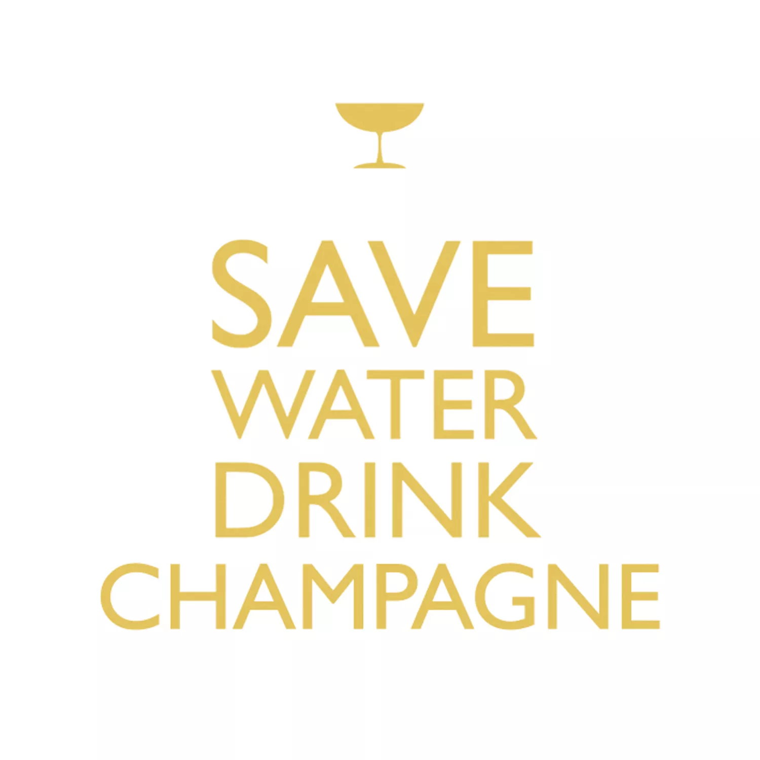 &#8220;Save Water Drink Champagne&#8221; Paper Cocktail Napkins