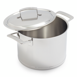 Demeyere Silver7 Stainless Steel Stockpot with Lid, 8 Qt.