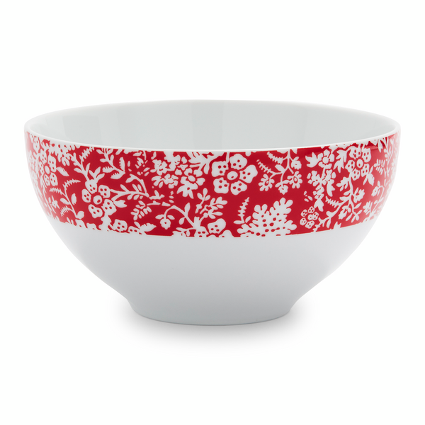 Sur La Table Floral Red Cereal Bowl