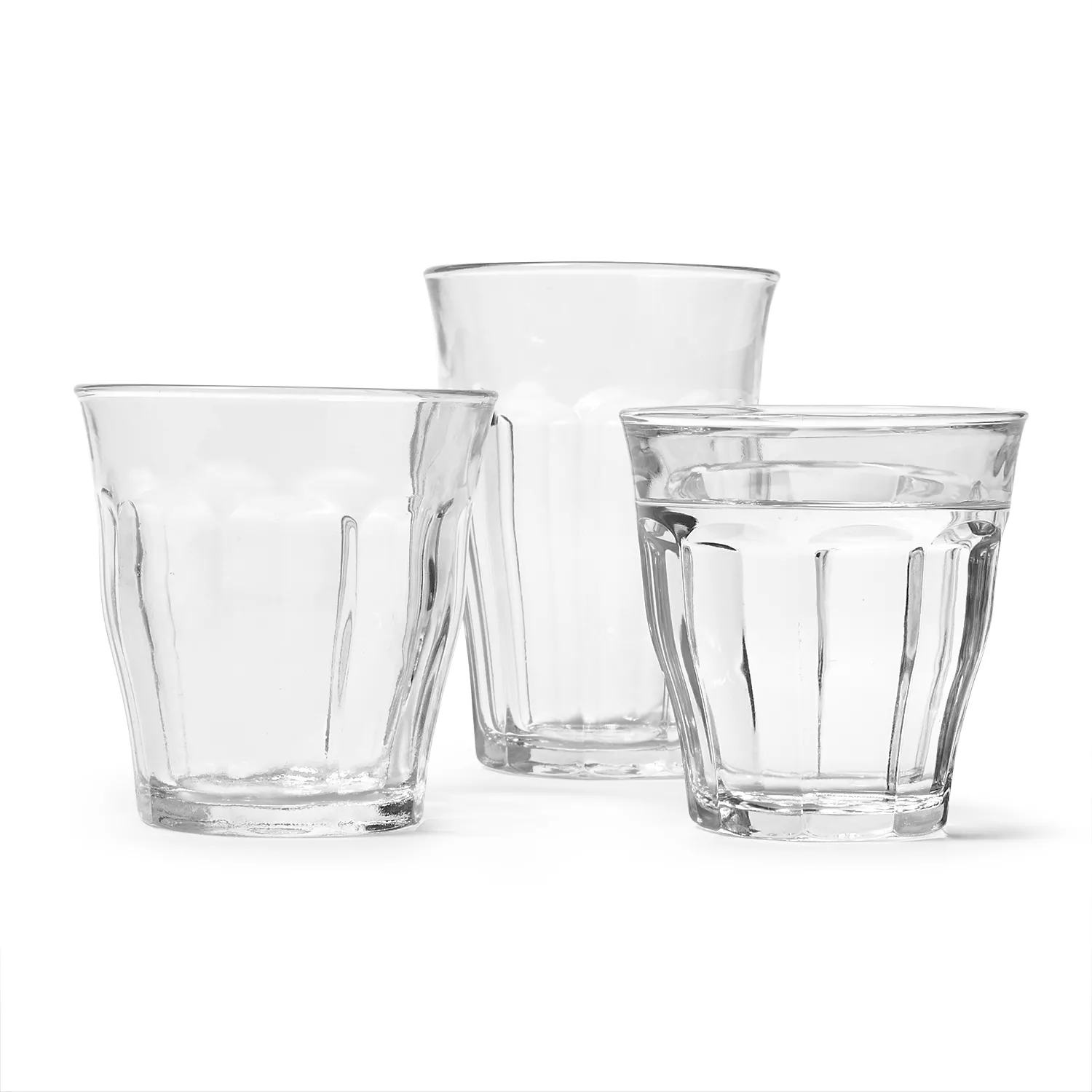 Duralex Pure 12 Ounce Pure Glass Drinkware Tumbler Drinking Glasses, Set of  6