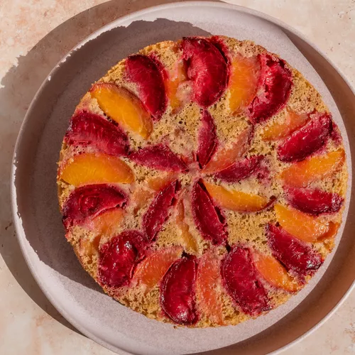 Upside Down Stone Fruit Cake