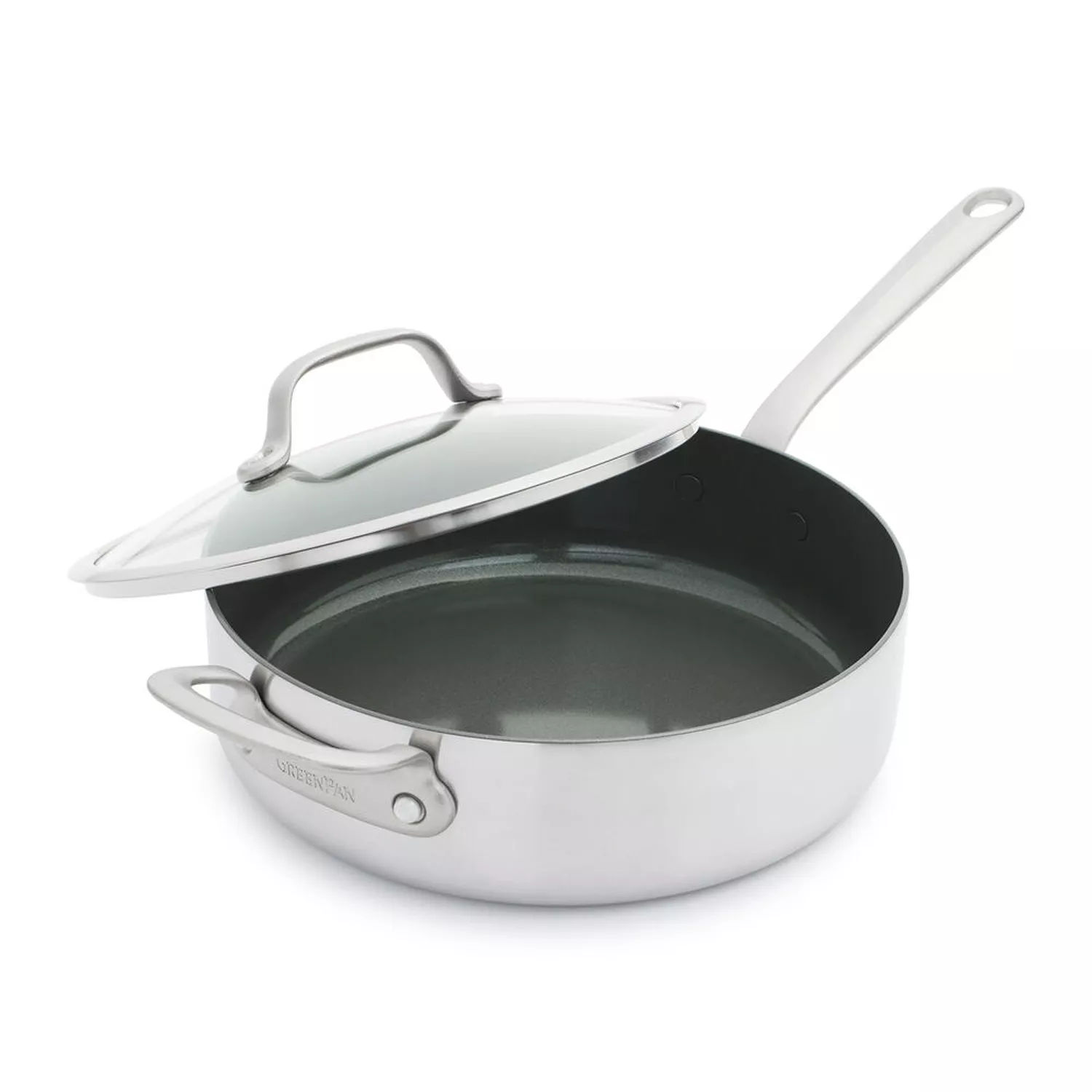 GreenPan Craft Steel Covered Sauté Pan, 4 qt.