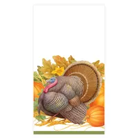 Harvest Turkey Guest Napkins, Set of 15