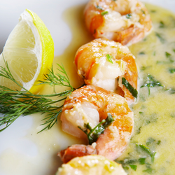 Grilled Shrimp with Tarragon Beurre Blanc