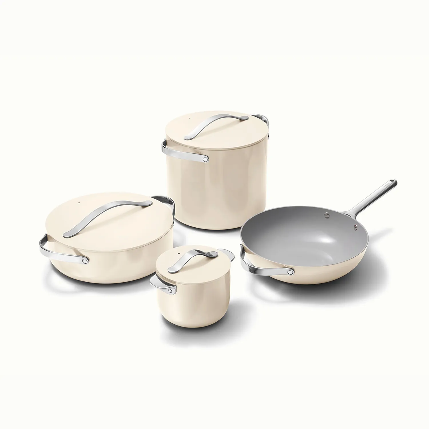 Caraway Ceramic Nonstick Cookware+ 7-Piece Set with Bonus Storage