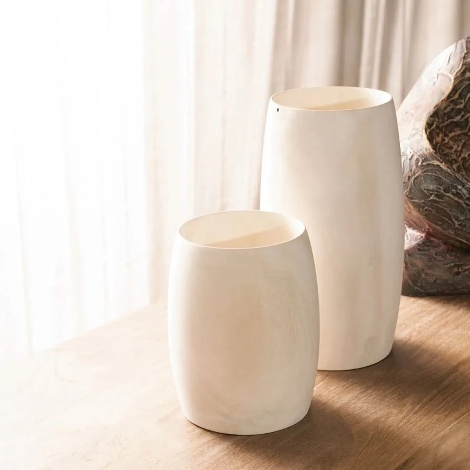 Powered by People Blonde Cedar Wood Vase