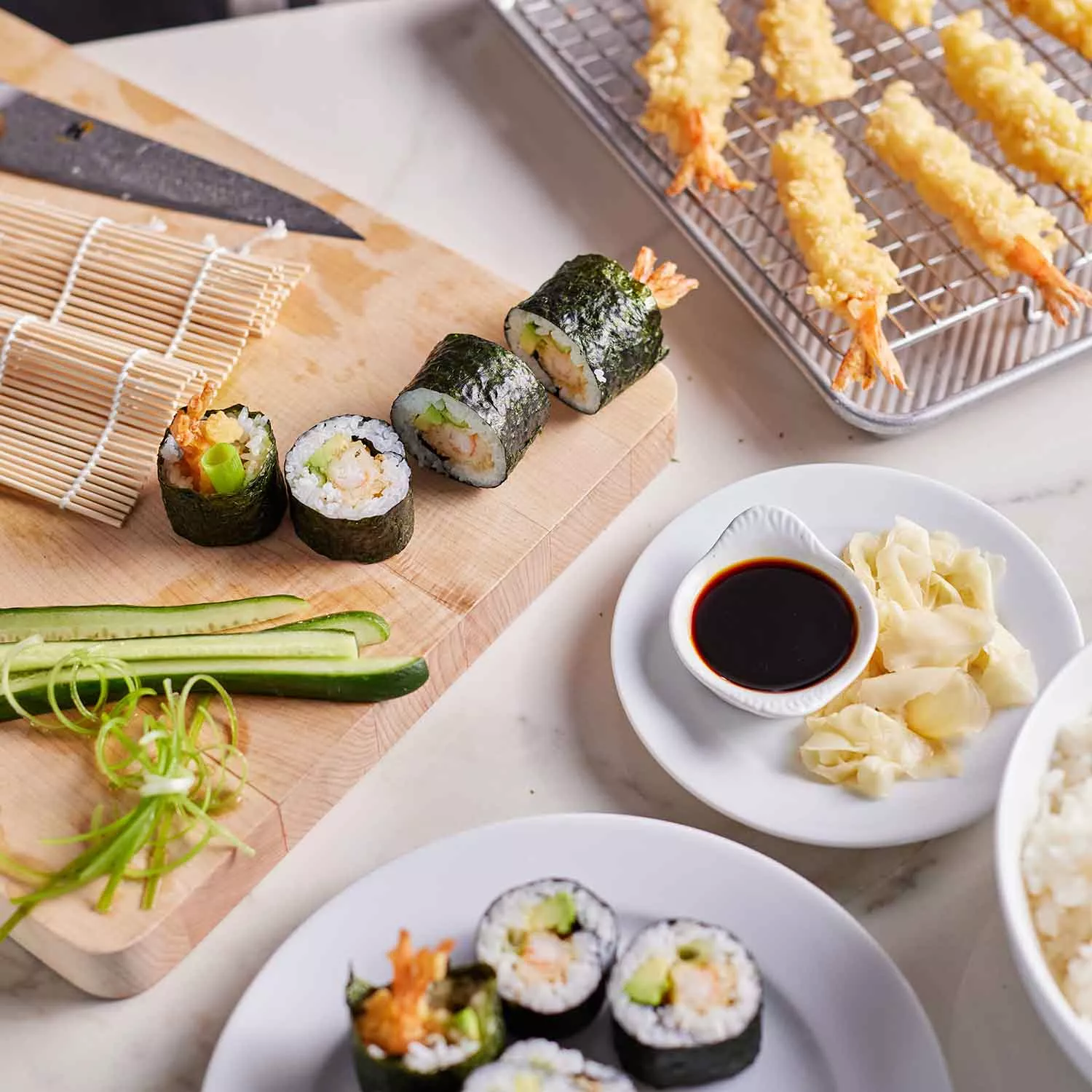 Sushi Master Ultimate Sushi Maker Kit Rice Roll Molds Kitchen +