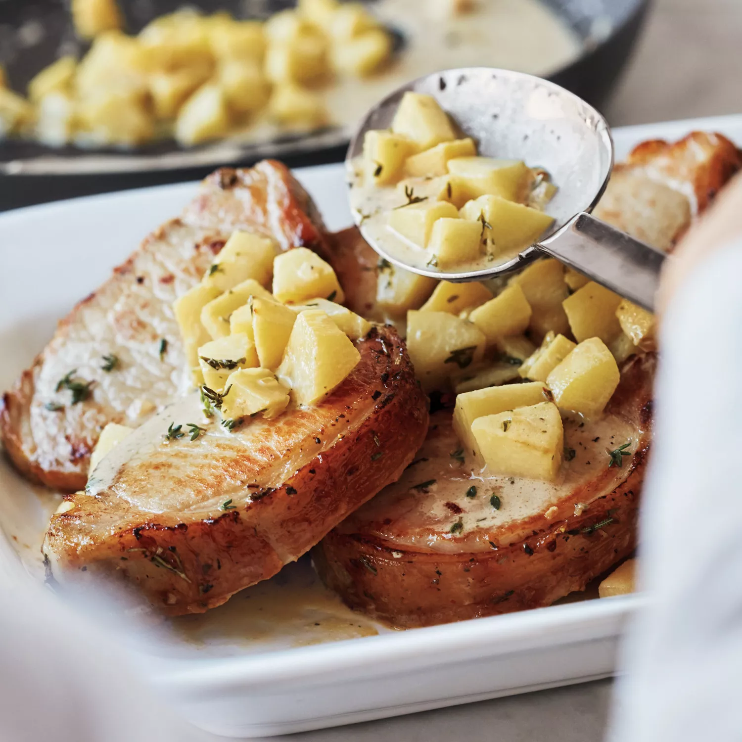 Pork Medallions with Pears and Thyme Recipe | Sur La Table