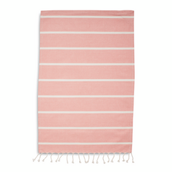 Sur La Table Pink Striped Kitchen Towel