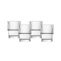 Fortessa Noho Stackable Rocks Glasses, Set of 4
